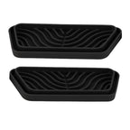2Pcs Refrigerator Water Drip Tray Catcher Trapezoidal Silicone Refrigerator Drip Tray Catcher for GE for Samsung Black