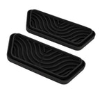2Pcs Refrigerator Water Drip Tray Catcher Trapezoidal Silicone Refrigerator Drip Tray Catcher for GE for Samsung Black
