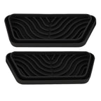 2Pcs Refrigerator Water Drip Tray Catcher Trapezoidal Silicone Refrigerator Drip Tray Catcher for GE for Samsung Black