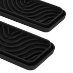 2Pcs Refrigerator Water Drip Tray Catcher Trapezoidal Silicone Refrigerator Drip Tray Catcher for GE for Samsung Black