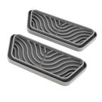 2Pcs Refrigerator Water Drip Tray Catcher Trapezoidal Silicone Refrigerator Drip Tray Catcher for GE for Samsung Grey