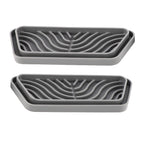 2Pcs Refrigerator Water Drip Tray Catcher Trapezoidal Silicone Refrigerator Drip Tray Catcher for GE for Samsung Grey