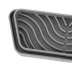 2Pcs Refrigerator Water Drip Tray Catcher Trapezoidal Silicone Refrigerator Drip Tray Catcher for GE for Samsung Grey
