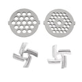 Stainless Steel Meat Grinder Plate Discs Grinding Blades for Food Grinder Attachment 2 Sharp Blades 2 Cutting Plates