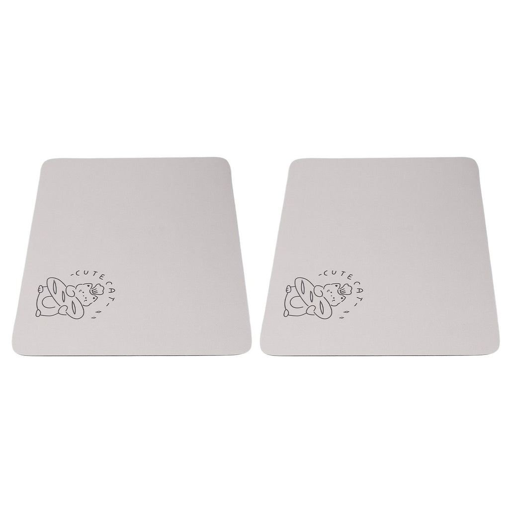 2PCS Coffee Bar Mat Multifunctional Prevent Slip Waterproof Shockproof Absorbent Dish Drying Mat for Kitchen Counter 30x40cm / 11.8x15.7in