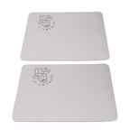 2PCS Coffee Bar Mat Multifunctional Prevent Slip Waterproof Shockproof Absorbent Dish Drying Mat for Kitchen Counter 30x40cm / 11.8x15.7in