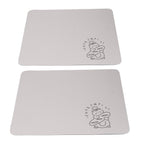 2PCS Coffee Bar Mat Multifunctional Prevent Slip Waterproof Shockproof Absorbent Dish Drying Mat for Kitchen Counter 30x40cm / 11.8x15.7in
