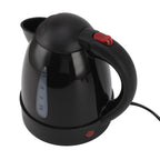 Electric Kettle 150W 1L Black Road Hot Water Boiler Stainless Steel Liner Auto Shut Off Tea Kettle Car Cigarette Plug 12V for Sedans SUVs