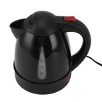 Electric Kettle 150W 1L Black Road Hot Water Boiler Stainless Steel Liner Auto Shut Off Tea Kettle Car Cigarette Plug 12V for Sedans SUVs