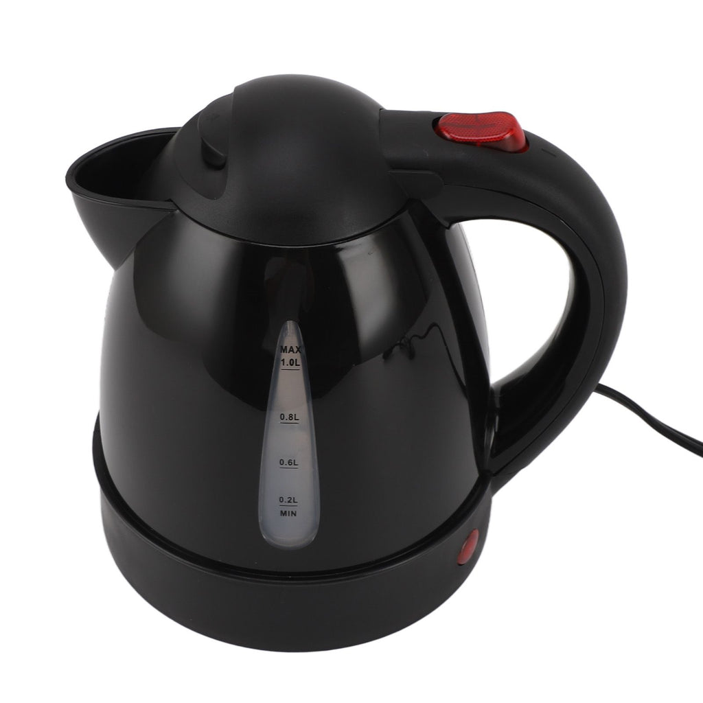 250W Portable Car Electric Kettle with Cigarette Lighter Road Trip 24V Truck Heated Water Tea Coffee Kettle Auto Shut Off 1000ml Black
