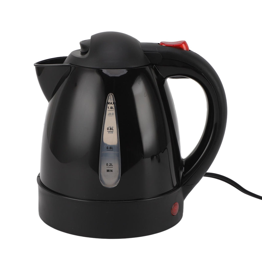 250W Portable Car Electric Kettle with Cigarette Lighter Road Trip 24V Truck Heated Water Tea Coffee Kettle Auto Shut Off 1000ml Black