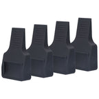 4Pcs Wheel Stoppers U Shaped Wheels Caster Cups Accessory for Sofas Beds Chairs Furnitures Black