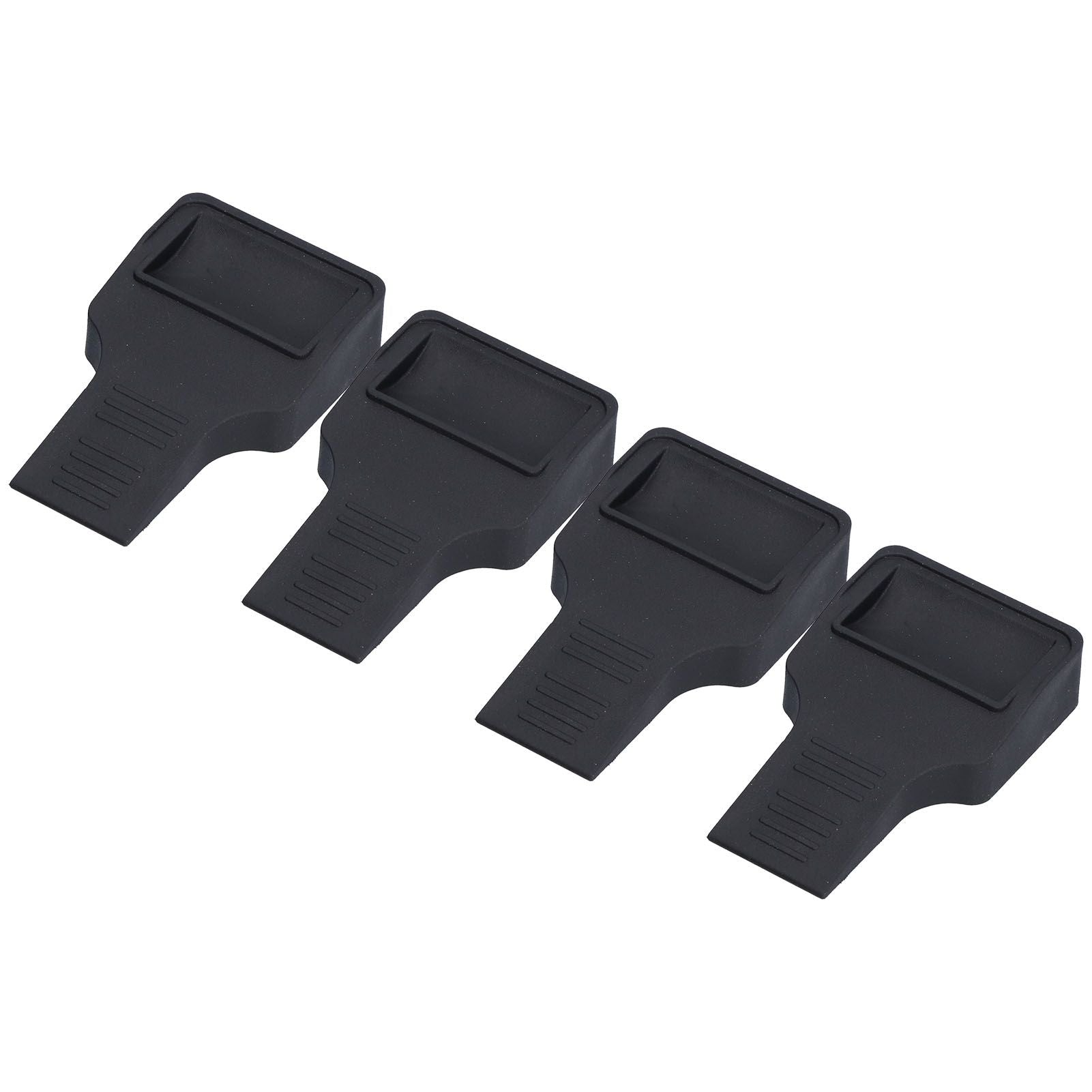 4Pcs Wheel Stoppers U Shaped Wheels Caster Cups Accessory for Sofas Beds Chairs Furnitures Black