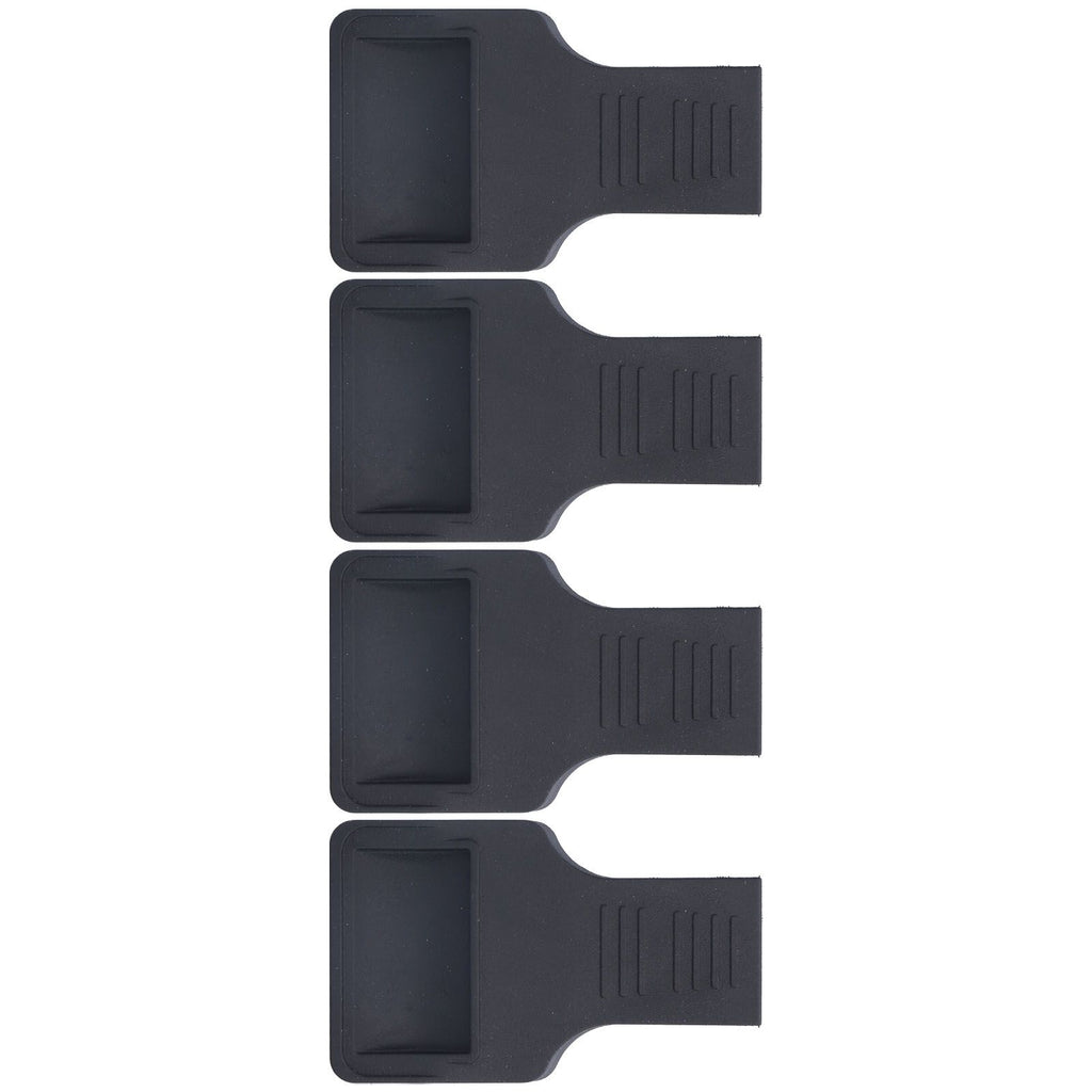 4Pcs Wheel Stoppers U Shaped Wheels Caster Cups Accessory for Sofas Beds Chairs Furnitures Black