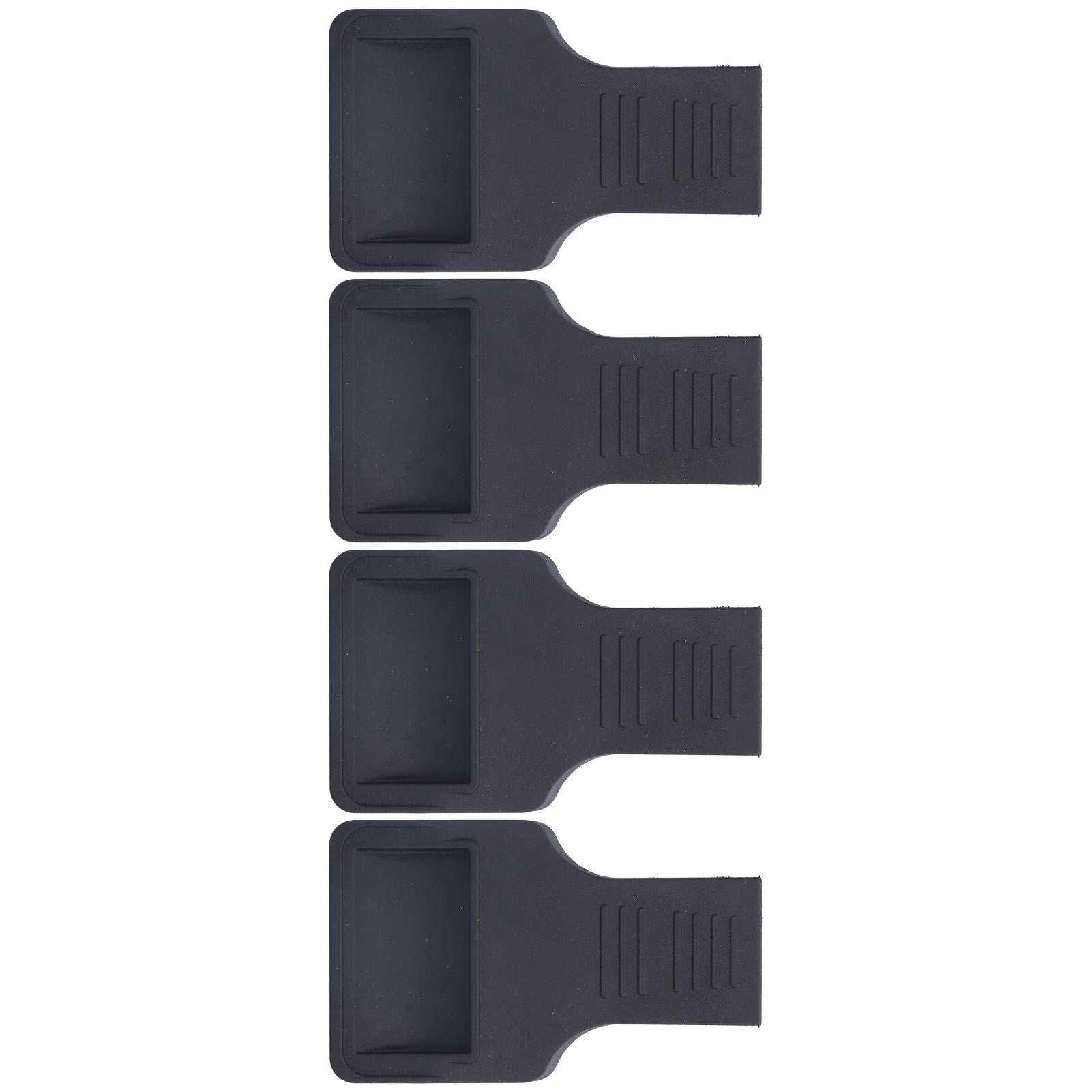 4Pcs Wheel Stoppers U Shaped Wheels Caster Cups Accessory for Sofas Beds Chairs Furnitures Black