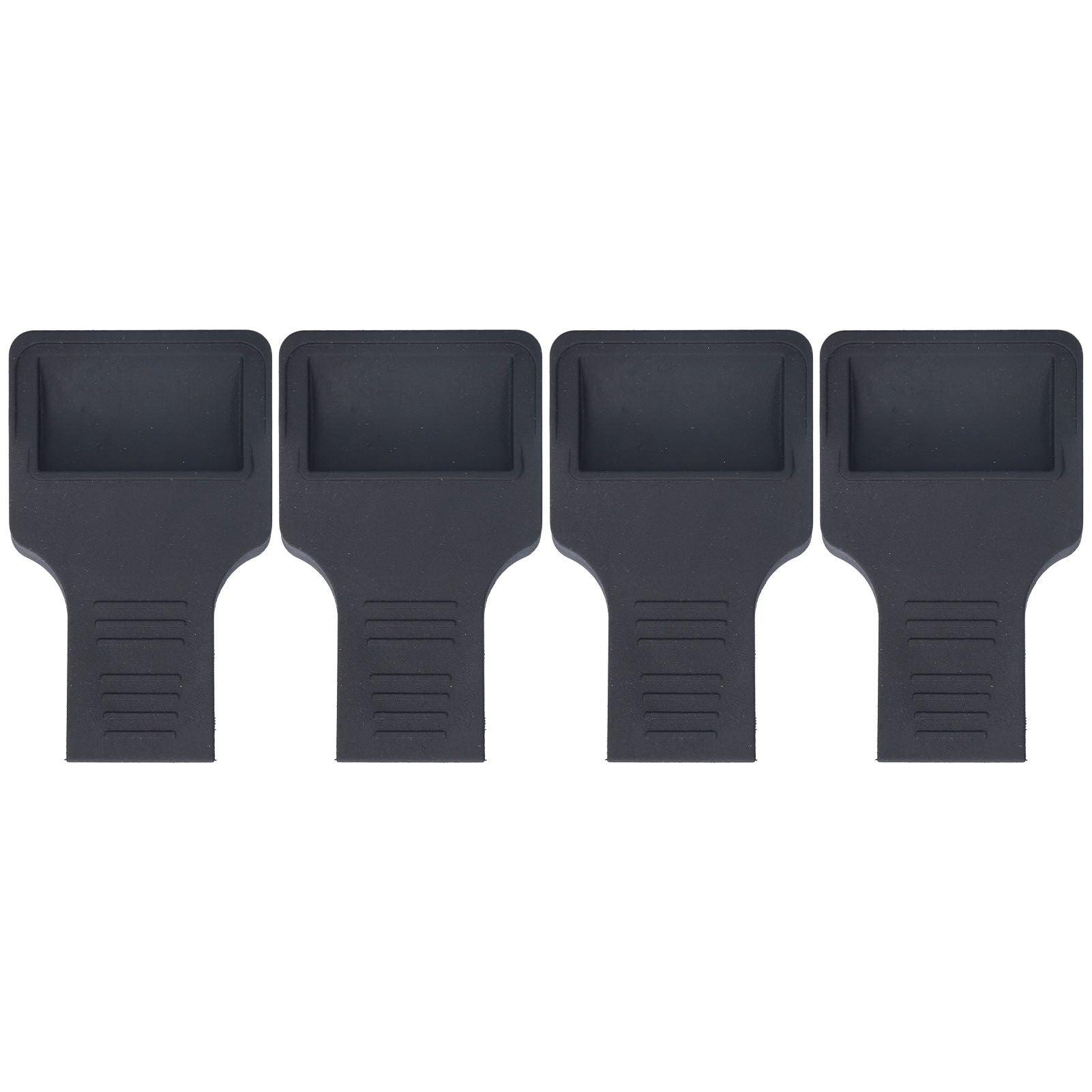 4Pcs Wheel Stoppers U Shaped Wheels Caster Cups Accessory for Sofas Beds Chairs Furnitures Black