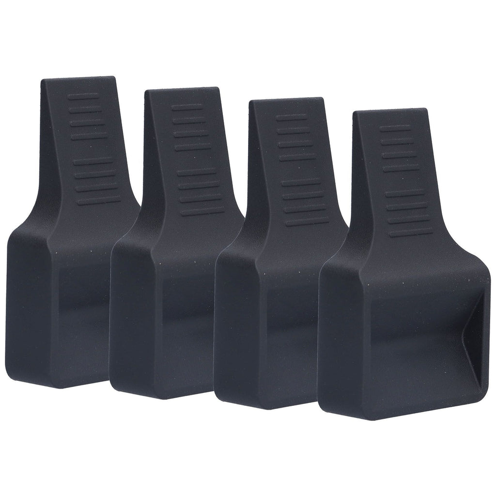 4Pcs Casters Stoppers V Shape Anti Sliding Furniture Wheel Cups for Sofas Beds Chairs Cabinets Black