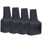 4Pcs Casters Stoppers V Shape Anti Sliding Furniture Wheel Cups for Sofas Beds Chairs Cabinets Black