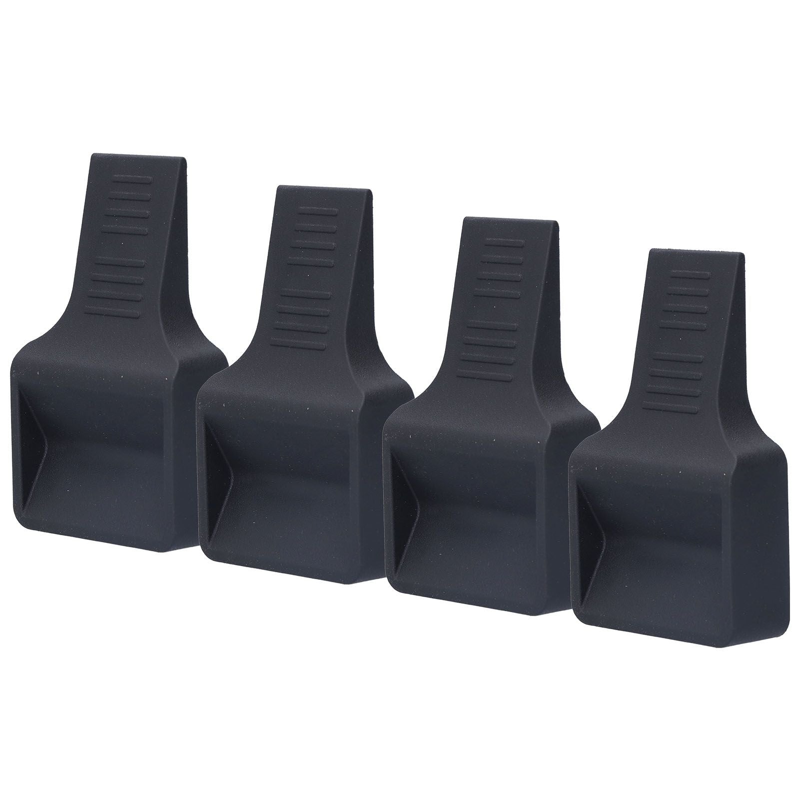 4Pcs Casters Stoppers V Shape Anti Sliding Furniture Wheel Cups for Sofas Beds Chairs Cabinets Black