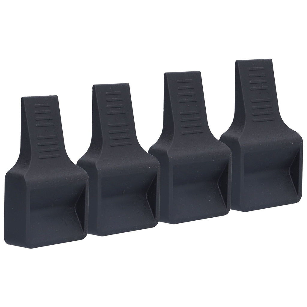 4Pcs Casters Stoppers V Shape Anti Sliding Furniture Wheel Cups for Sofas Beds Chairs Cabinets Black
