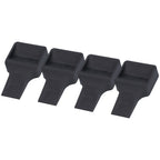 4Pcs Casters Stoppers V Shape Anti Sliding Furniture Wheel Cups for Sofas Beds Chairs Cabinets Black
