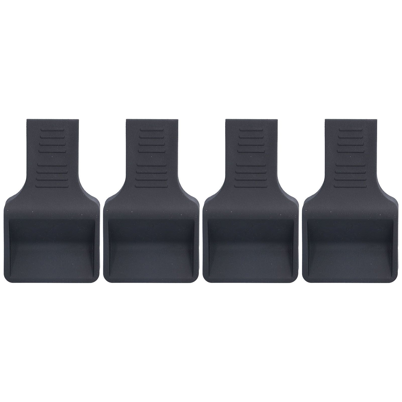 4Pcs Casters Stoppers V Shape Anti Sliding Furniture Wheel Cups for Sofas Beds Chairs Cabinets Black