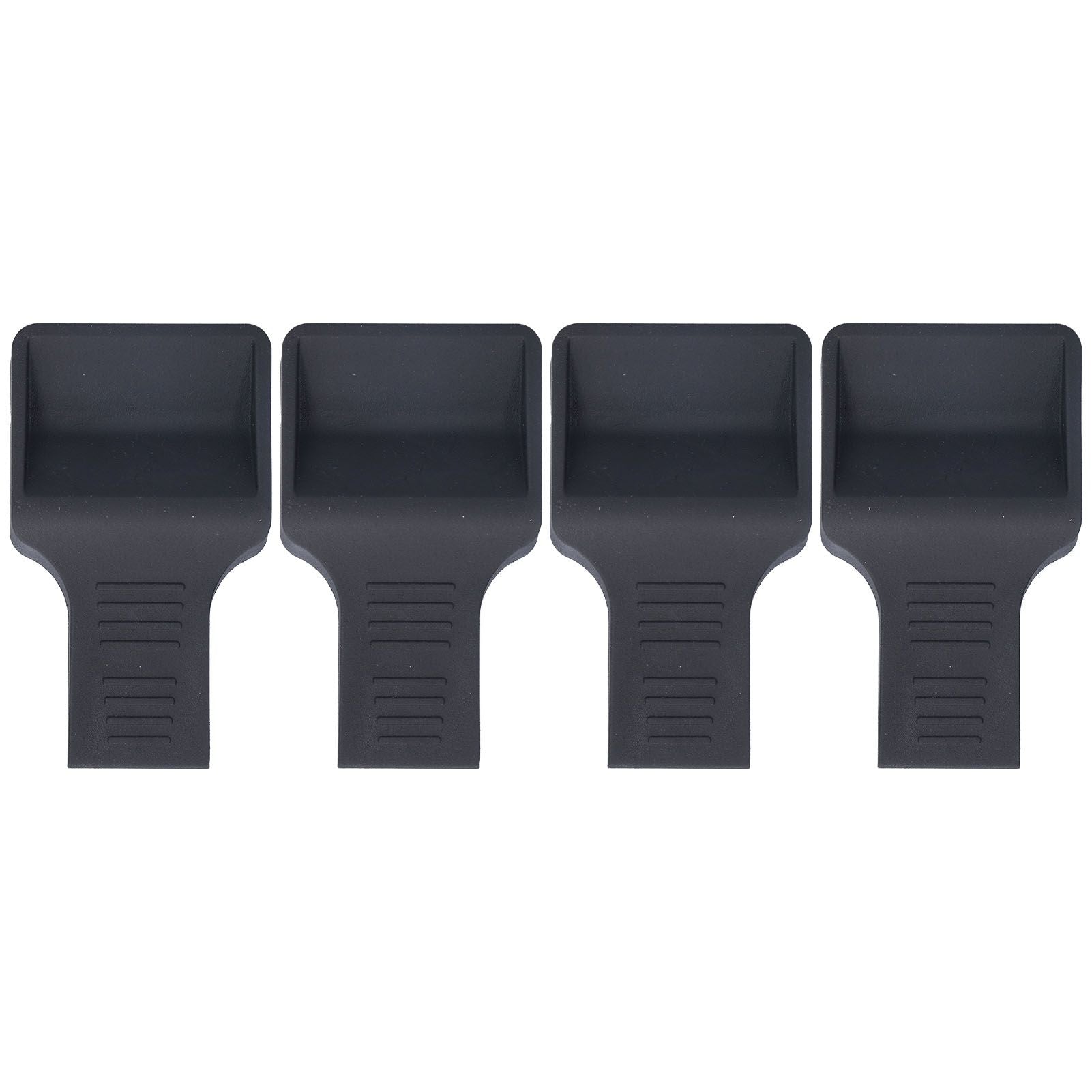 4Pcs Casters Stoppers V Shape Anti Sliding Furniture Wheel Cups for Sofas Beds Chairs Cabinets Black