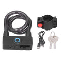 3.7V Lithium Battery Portable Fingerprint Bicycle Lock Bluetooth Intelligent Chain Lock for Motorcycle Mountain Bike