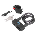 3.7V Lithium Battery Portable Fingerprint Bicycle Lock Bluetooth Intelligent Chain Lock for Motorcycle Mountain Bike