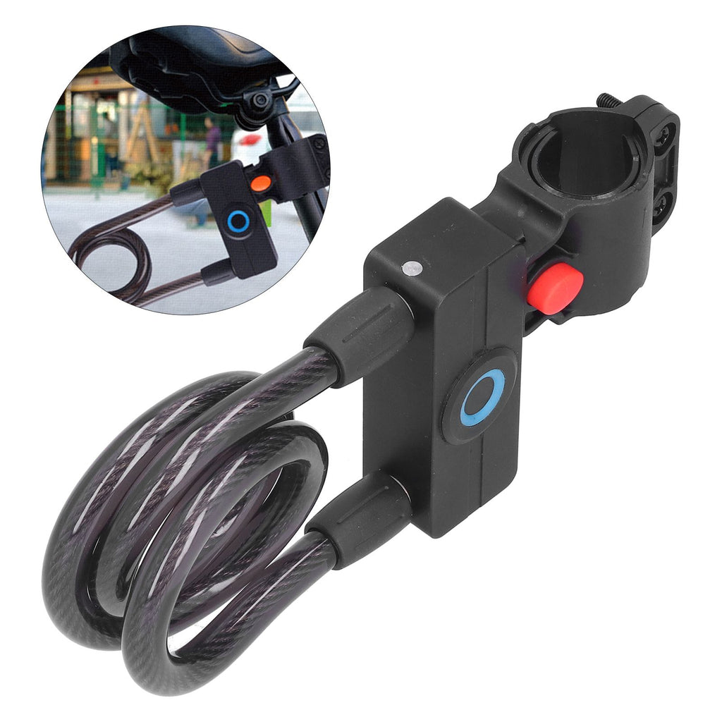 3.7V Lithium Battery Portable Fingerprint Bicycle Lock Bluetooth Intelligent Chain Lock for Motorcycle Mountain Bike