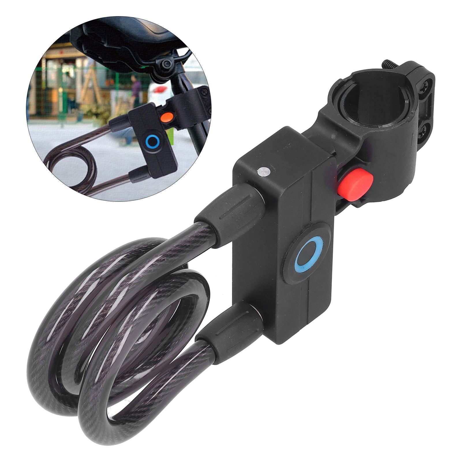 3.7V Lithium Battery Portable Fingerprint Bicycle Lock Bluetooth Intelligent Chain Lock for Motorcycle Mountain Bike