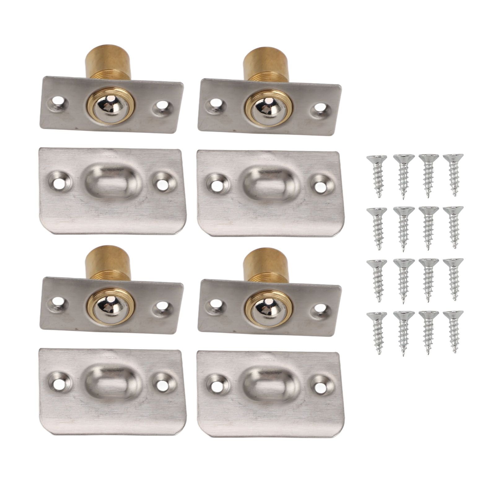 4pcs Door Ball Catch Solid Brass Adjustable Spring Closet Ball Latch for Cabinet Pantry