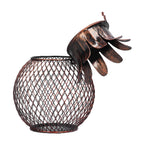 Wine Cork Container Iron Pineapple Shaped Wine Bottle Cork Storage Box Ornament for Home Bar Decoration