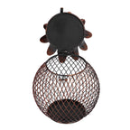 Wine Cork Container Iron Pineapple Shaped Wine Bottle Cork Storage Box Ornament for Home Bar Decoration