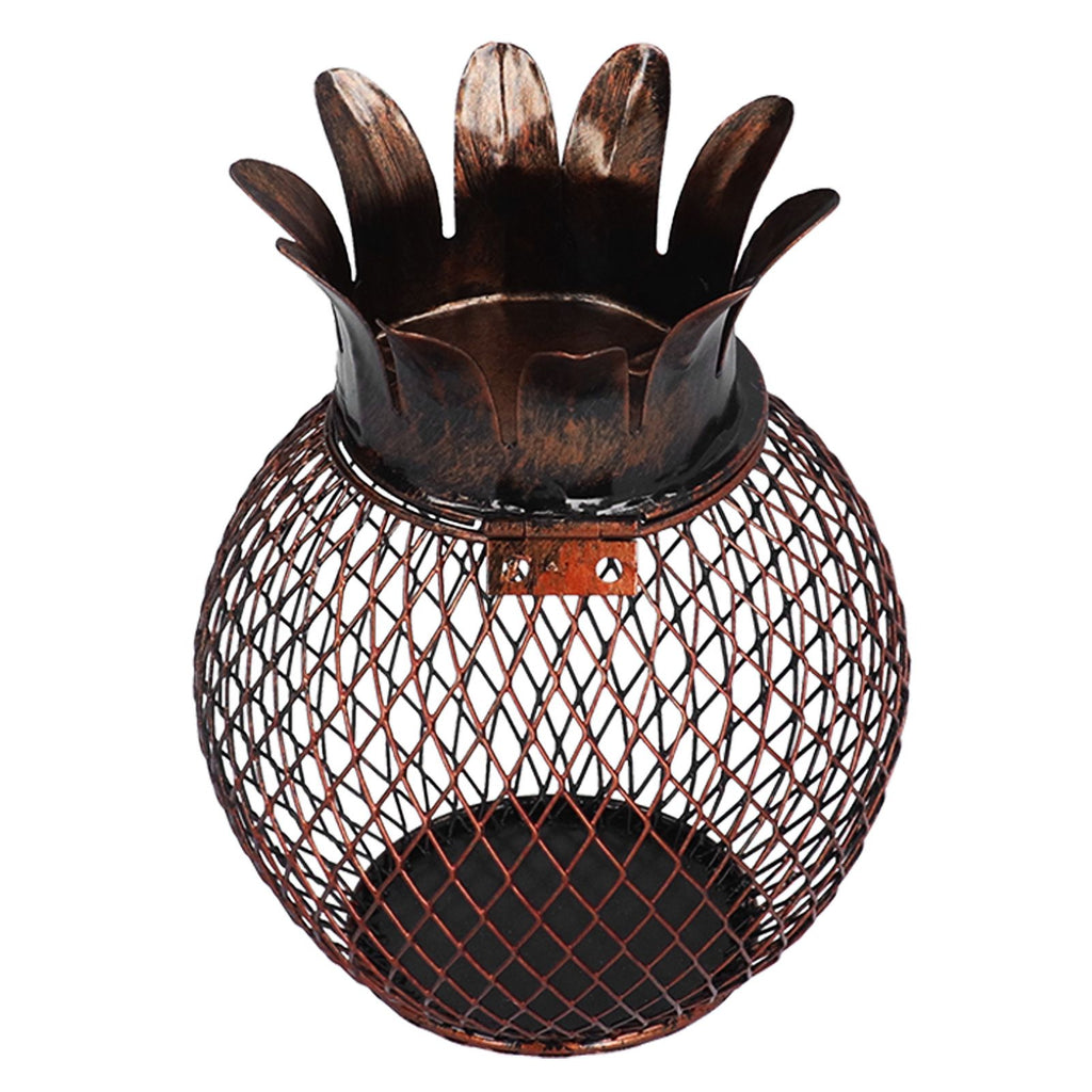 Wine Cork Container Iron Pineapple Shaped Wine Bottle Cork Storage Box Ornament for Home Bar Decoration