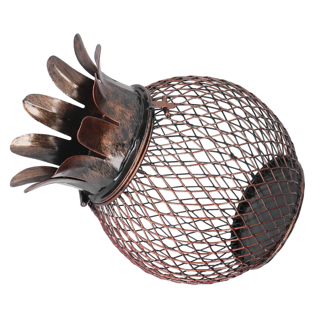 Wine Cork Container Iron Pineapple Shaped Wine Bottle Cork Storage Box Ornament for Home Bar Decoration
