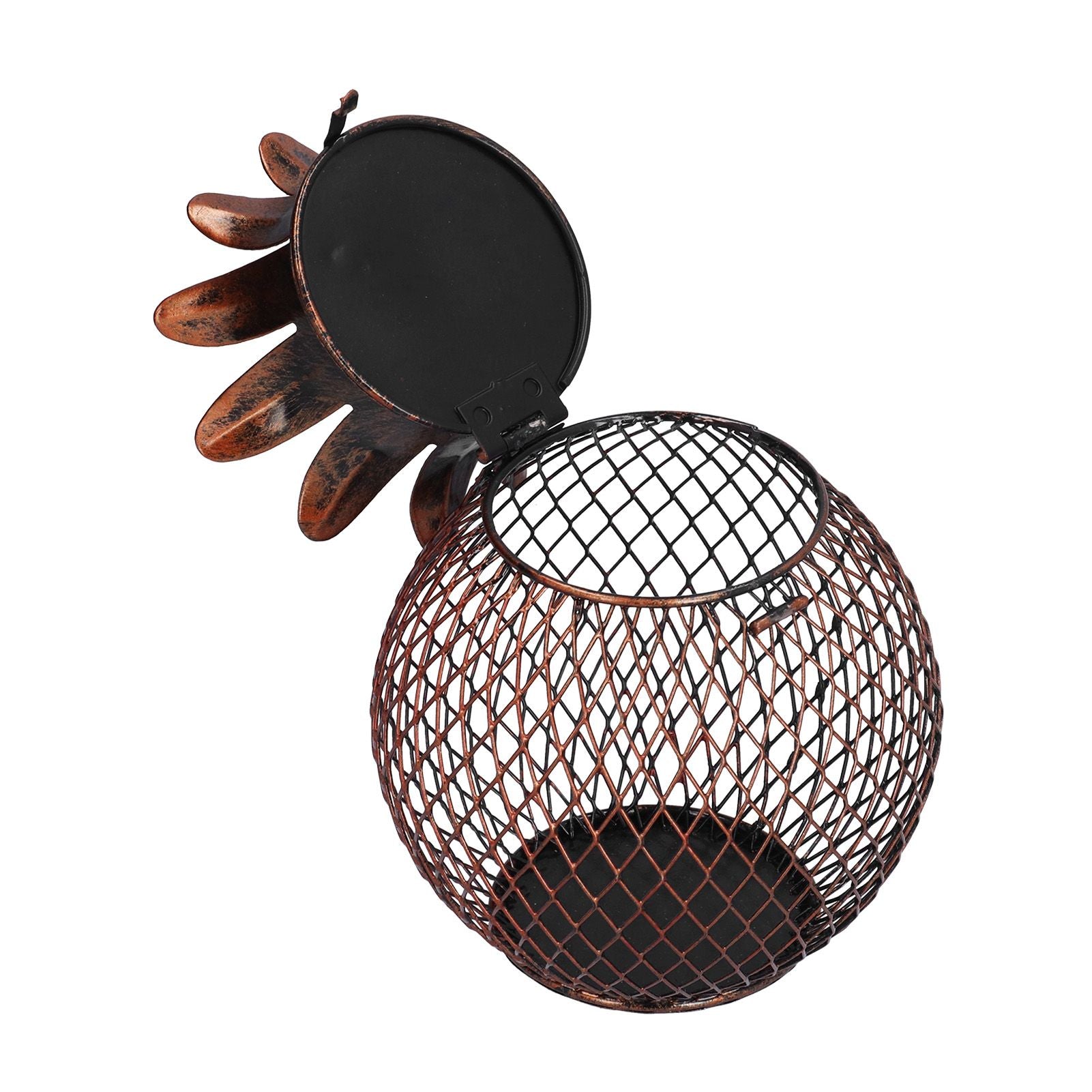 Wine Cork Container Iron Pineapple Shaped Wine Bottle Cork Storage Box Ornament for Home Bar Decoration