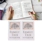 2Pcs Family Tree Notebook 16 Pages Double Sides Family History Record Book Workbook for Family Office Stationery
