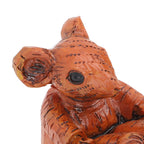 Church Mouse Statue Easy To Clean Brown Resin Church Mouse Resin Sculpture for Home
