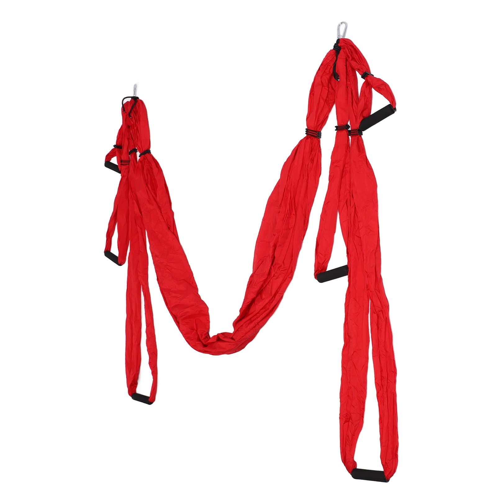 Aerial Yoga Swing Set Polyester Cotton Adjustable Improve Flexibility Yoga Hammock for Physical Exercise Red