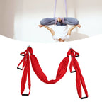 Aerial Yoga Swing Set Polyester Cotton Adjustable Improve Flexibility Yoga Hammock for Physical Exercise Red