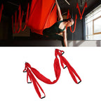 Aerial Yoga Swing Set Polyester Cotton Adjustable Improve Flexibility Yoga Hammock for Physical Exercise Red