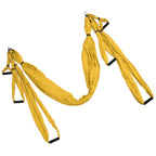 Aerial Yoga Swing Set Polyester Cotton Adjustable Improve Flexibility Yoga Hammock for Physical Exercise Yellow