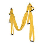 Aerial Yoga Swing Set Polyester Cotton Adjustable Improve Flexibility Yoga Hammock for Physical Exercise Yellow
