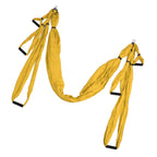 Aerial Yoga Swing Set Polyester Cotton Adjustable Improve Flexibility Yoga Hammock for Physical Exercise Yellow