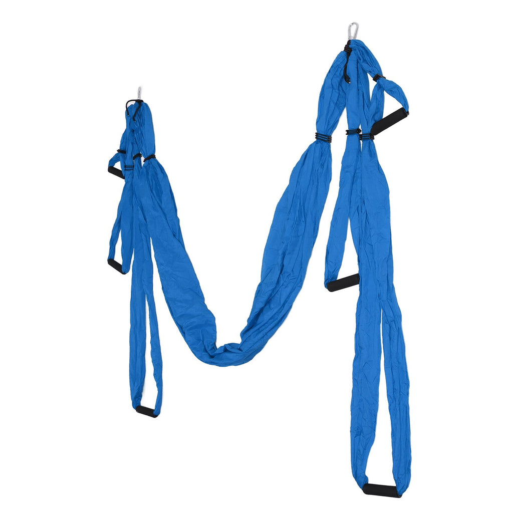 Aerial Yoga Swing Set Polyester Cotton Adjustable Improve Flexibility Yoga Hammock for Physical Exercise Dark Blue
