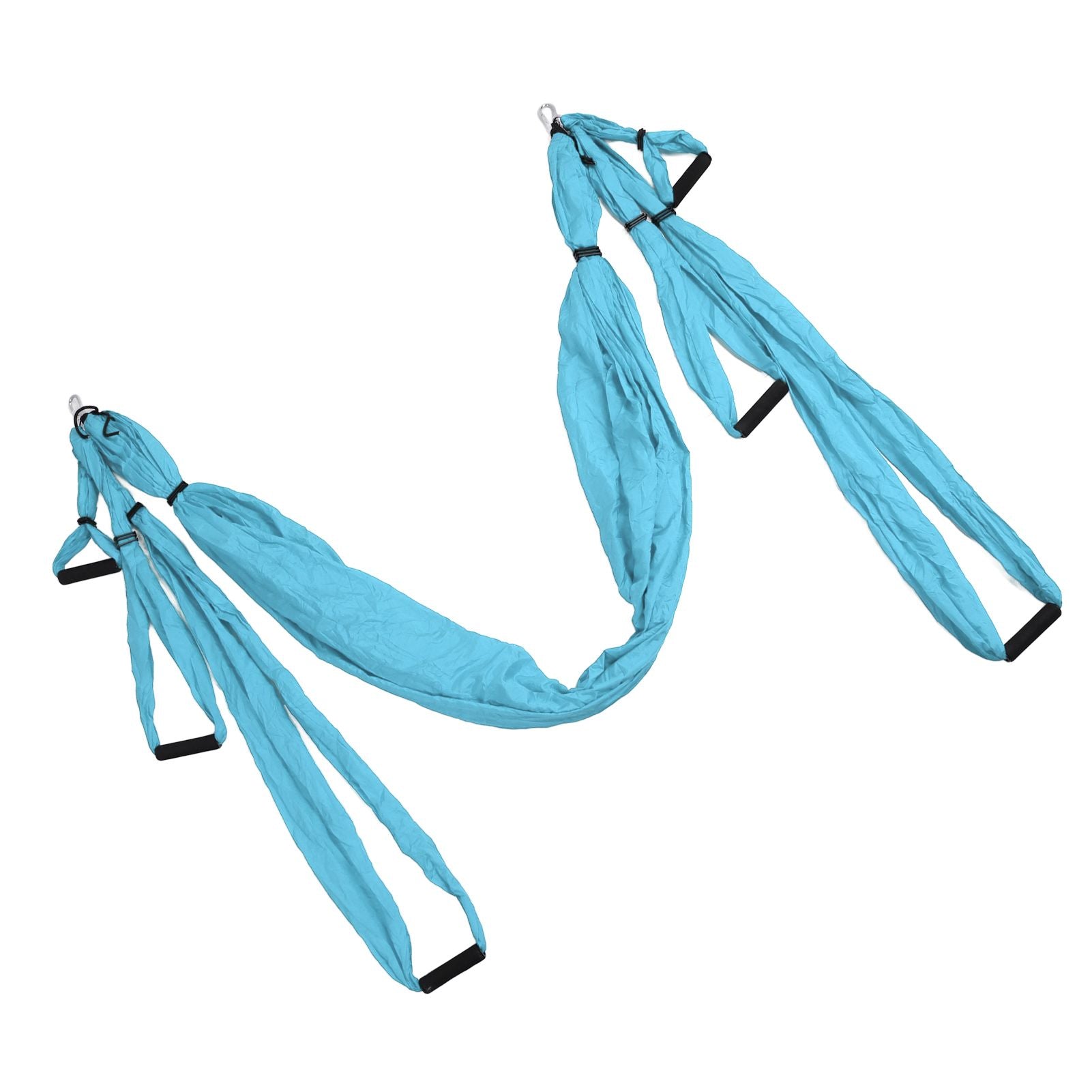 Aerial Yoga Swing Set Polyester Cotton Adjustable Improve Flexibility Yoga Hammock for Physical Exercise Lake Blue