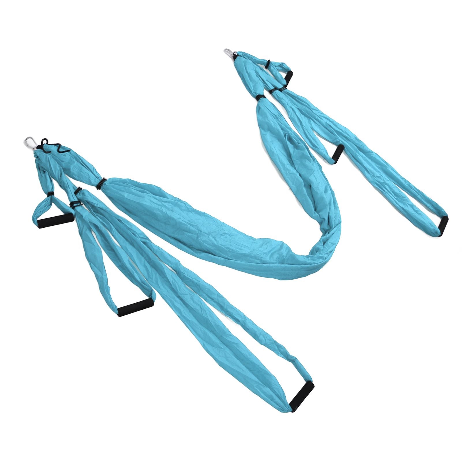 Aerial Yoga Swing Set Polyester Cotton Adjustable Improve Flexibility Yoga Hammock for Physical Exercise Lake Blue