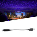 LED Roof Star Light Portable Romantic Car Sky Light USB Charging for Indoor OutdoorPurplish Blue