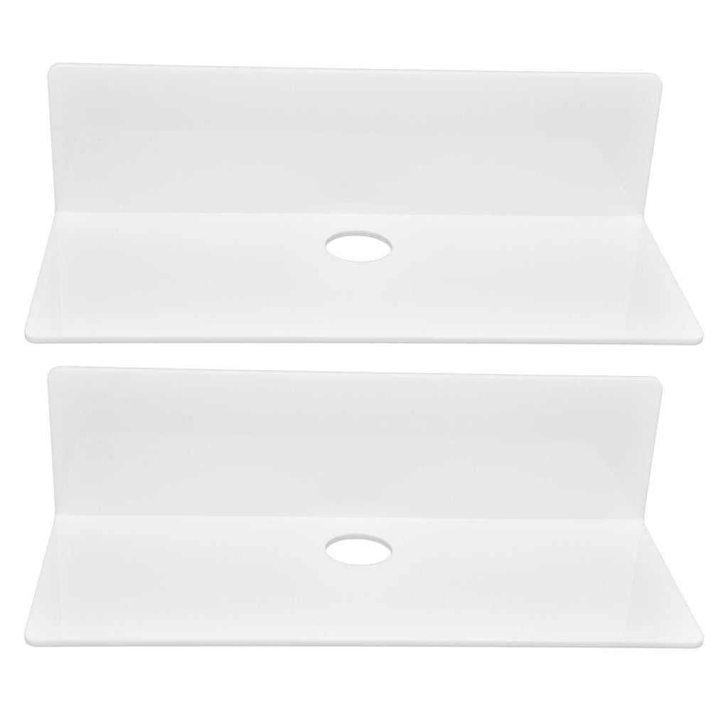 2Pcs Display Shelf Acrylic Perforation Free High Strength Wall Mount Shelf for Speaker Clock